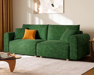 91" Chenille Sectional Loveseat Sofa