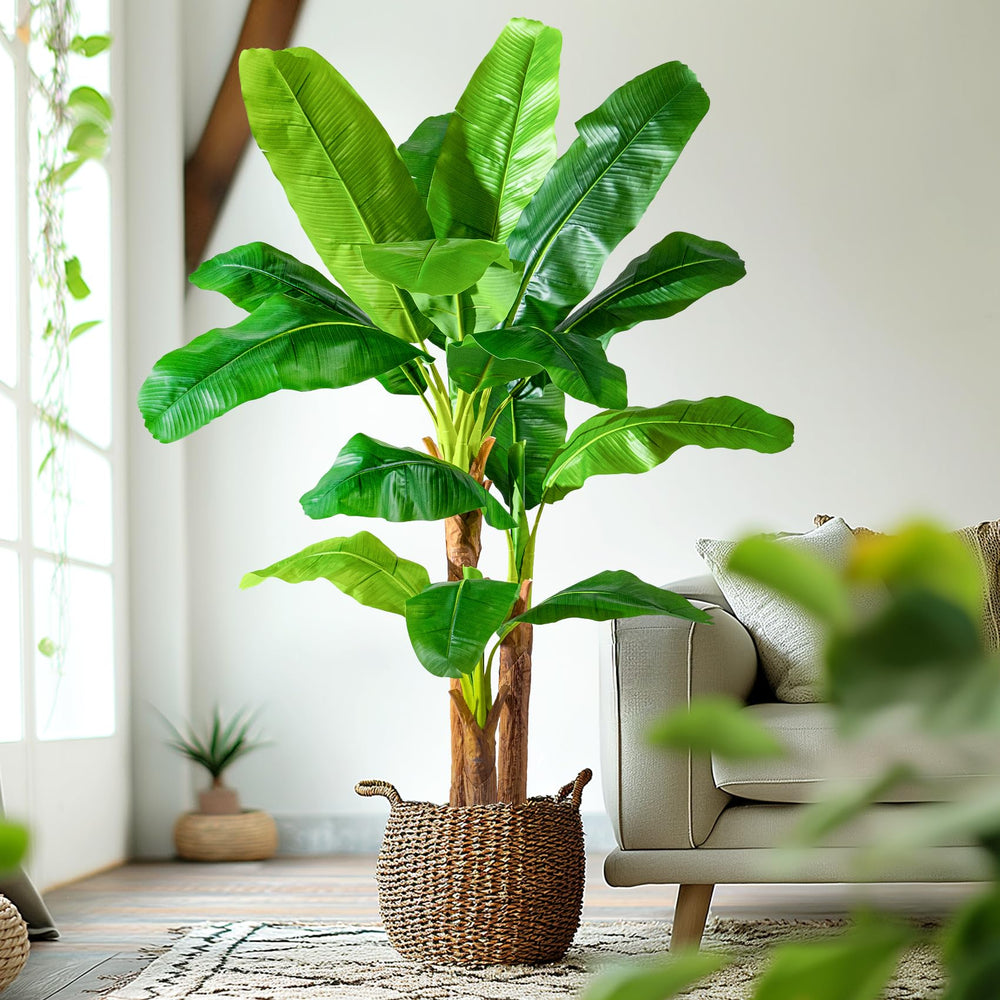 Artificial Banana Tree – Tall Faux Tropical Plant for Indoor & Outdoor Decor