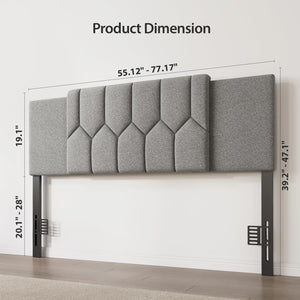 Upholstered Tufted Adjustable Headboard – Full/Queen/King