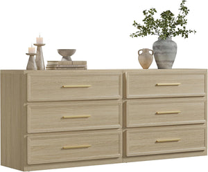 Oversized Nightstand Set of 2 with 3-Drawer Storage
