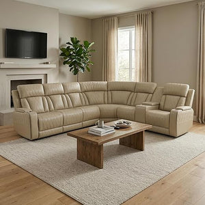 Power Reclining Sectional Sofa with LED Lights