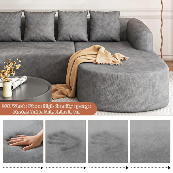 Modular Sectional Sofa with Deep Seat & Chaise
