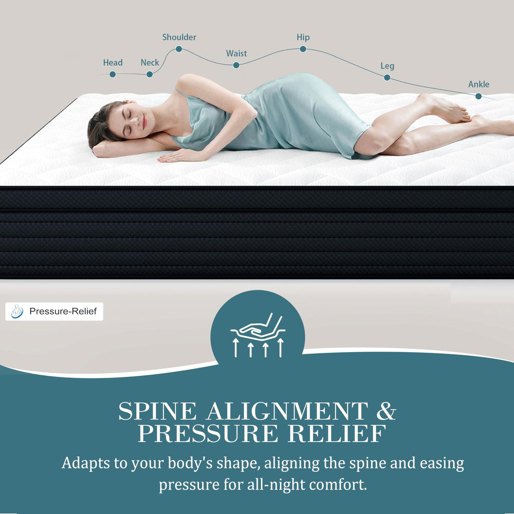 King Hybrid Mattress 14 Inch Euro Top – Memory Foam & Pocketed Coils