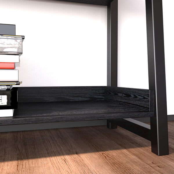 5-Tier Ladder Shelf – Industrial Bookcase