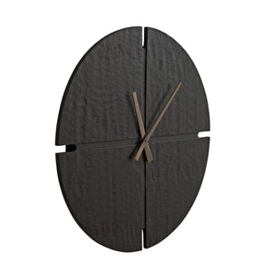 22-Inch Round Wall Clock – Black Analog Numberless Modern Design