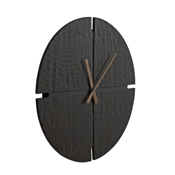 22-Inch Round Wall Clock – Black Analog Numberless Modern Design