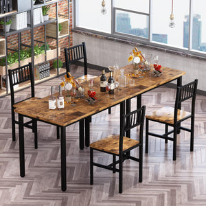 3-Piece Dining Table Set for 2 – Small Kitchen Table with 2 Stools