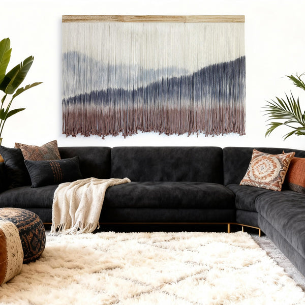 Extra Large Mountain Dip-Dye Macrame Wall Hanging