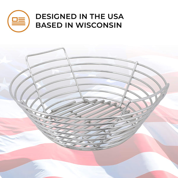 Stainless Steel Charcoal Ash Basket for Kamado Grills