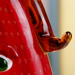 Murano-Style Art Glass Face Sculpture — Hand Blown Decorative Figurine