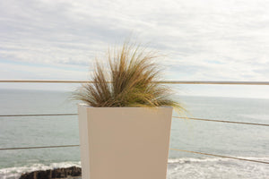 Trapezoidal Tall Outdoor Indoor Planter Pot – UV Resistant Polyethylene – 15.75 x 15.75 x 35.43 in