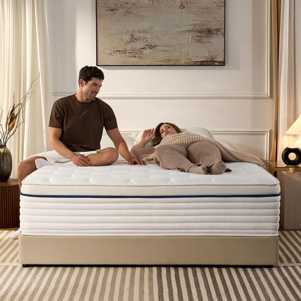 Hybrid Mattress 12 Inch Medium Plush with Gel Memory Foam & Pocket Coils