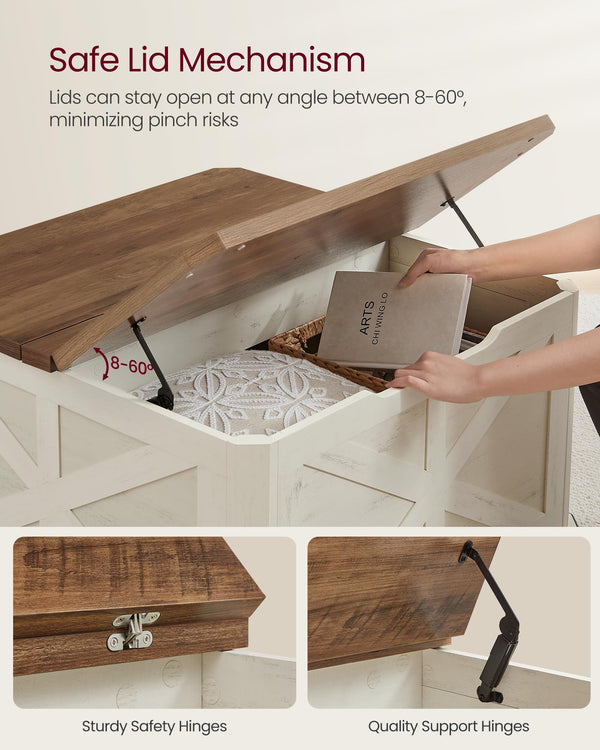Square Lift-Top Coffee Table with Hidden Storage
