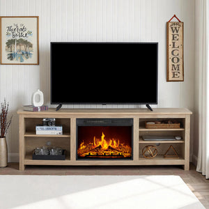 70" Fireplace TV Stand with Electric Fireplace