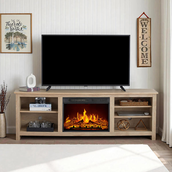 70" Fireplace TV Stand with Electric Fireplace