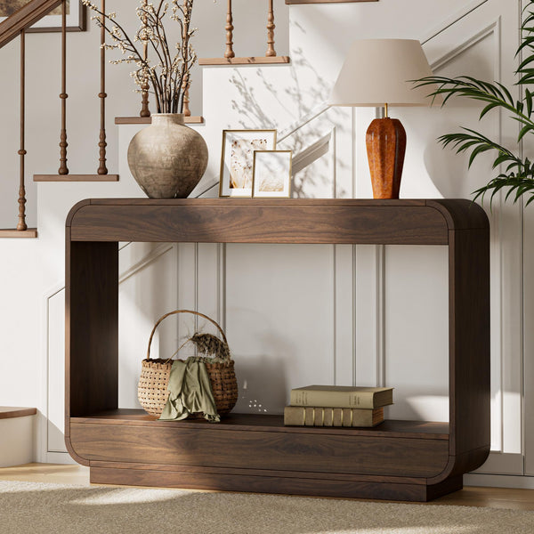 43" Waterfall Console Table for Entryway & Living Room