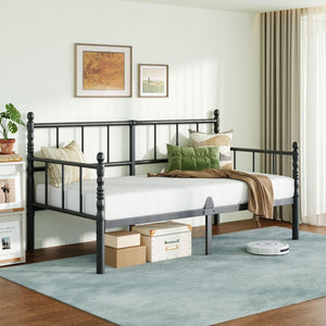 Twin Metal Daybed Frame with Steel Slats