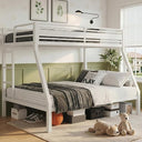 Twin Over Full Metal Bunk Bed with Guardrails