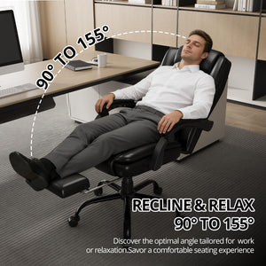 Big & Tall Reclining Office Chair with Footrest