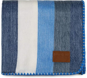 Alpaca Wool Throw Blanket 85" x 65" — Striped, Hypoallergenic