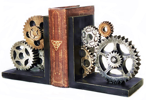 Decorative Gear Bookends Set of 2