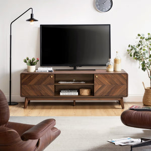 63" Mid-Century Modern TV Stand with Storage