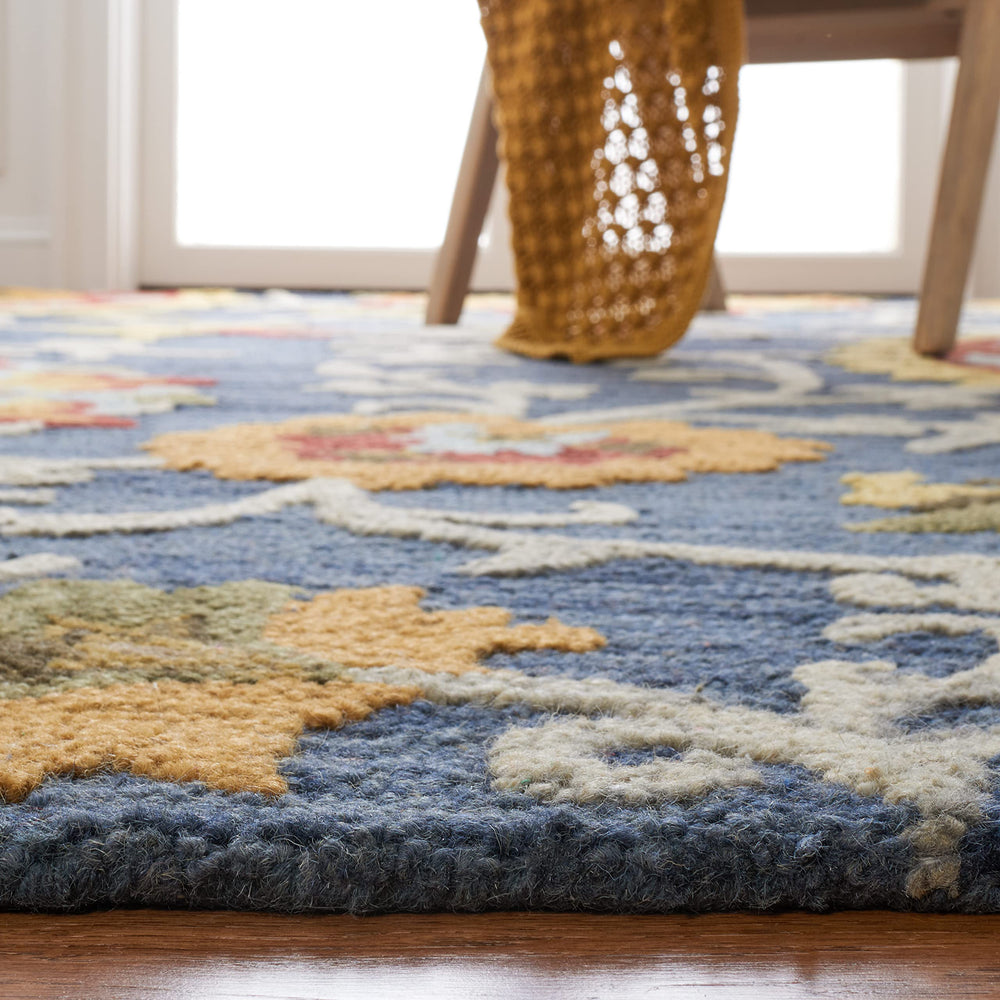 9x12 Handmade Wool Area Rug – Blossom Floral Collection