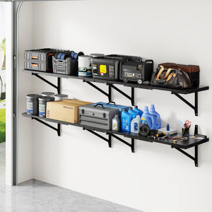 Heavy-Duty Perforated Wall Shelf with 1400 lbs Capacity