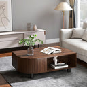 Mid-Century Modern Coffee Table with Storage, 39.4"