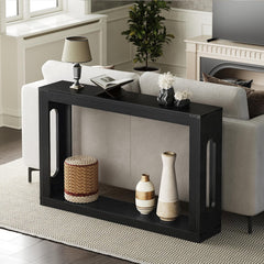 Farmhouse Console Table with Storage Shelf