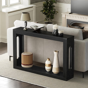 Farmhouse Console Table with Storage Shelf