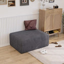 Oversized Corduroy Ottoman Rectangle Pouf with 28D Foam