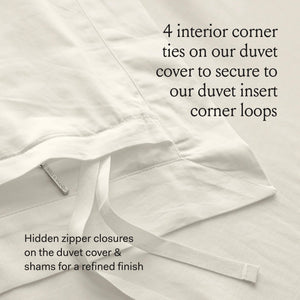 Organic Cotton Duvet Cover Set with Shams
