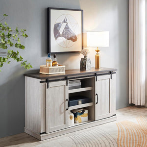 Modern Farmhouse Wood TV Stand for TVs up to 65 Inch