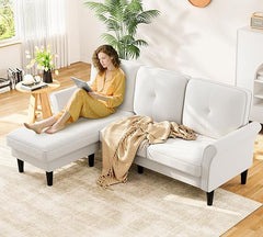 69" Velvet Loveseat Sofa with 2 Pillows | 700lb Capacity | Tool-Free Setup