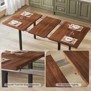 7-Piece Extendable Dining Table Set with 6 Chairs