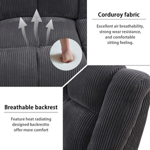 3-Piece Recliner Sofa Set with Storage & Cup Holders