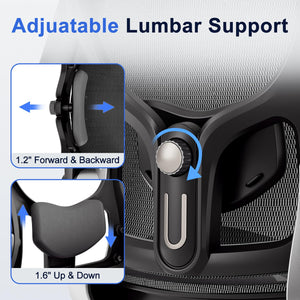 Ergonomic Mesh Office Chair with 3D Armrests & Adjustable Lumbar Support