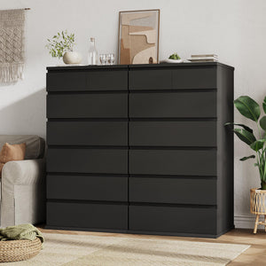 7-Drawer Tall Vertical Dresser with Jewelry Storage