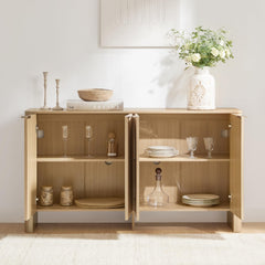 61" Sideboard Buffet Cabinet with Adjustable Shelves