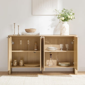 61" Sideboard Buffet Cabinet with Adjustable Shelves