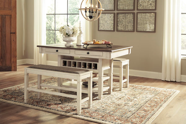 Rectangular Counter Dining Table with Storage