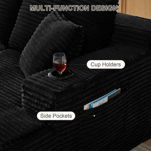 U-Shaped Modular Sectional Sofa with Deep Chaise