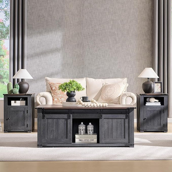 Farmhouse Living Room Furniture Set of 3