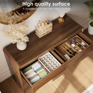 6-Drawer Dresser – Mid-Century Modern Walnut