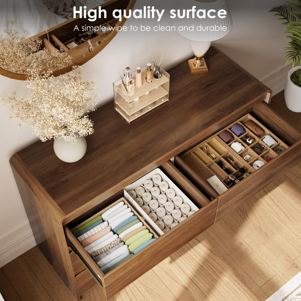 6-Drawer Dresser – Mid-Century Modern Walnut