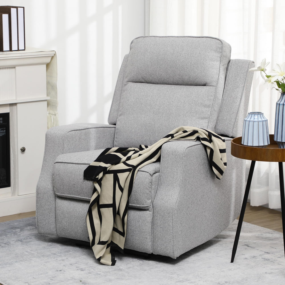 Electric Power Recliner with USB Charging – Gray