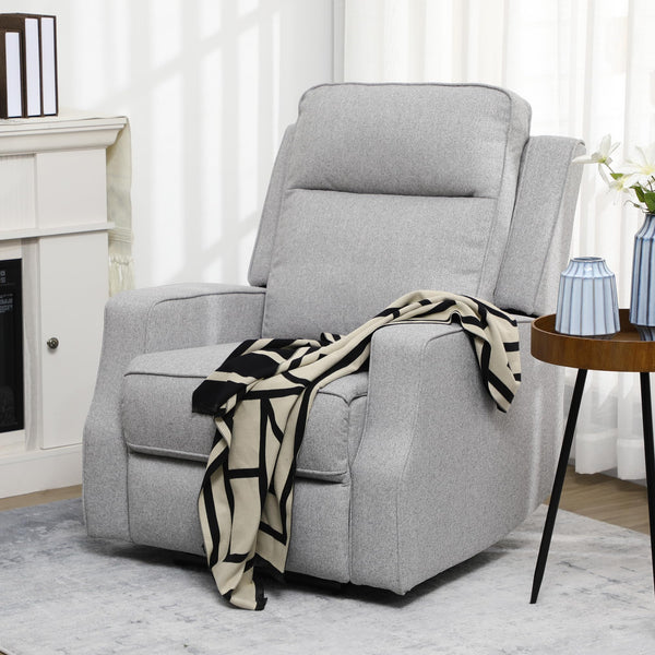 Electric Power Recliner with USB Charging – Gray