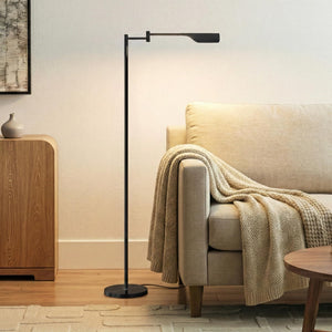 Dimmable LED Pharmacy Floor Lamp with Adjustable Swing Arm