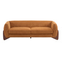 82" Boucle 3-Seater Sofa with Wood Legs